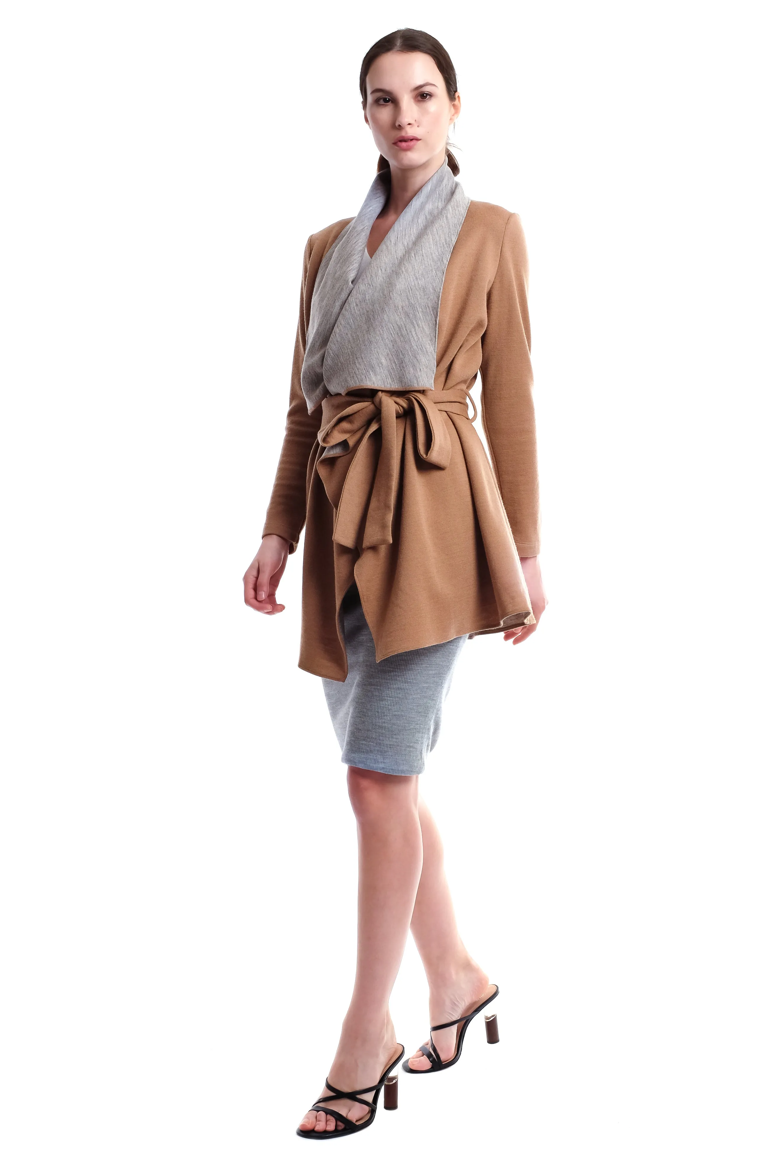 Amika Two-Way Wool Jacket (Long)