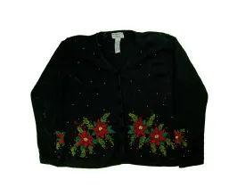 Beaded Flowers-Small Christmas Sweater