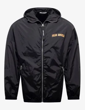 Black New College Logo Print Windbreaker -