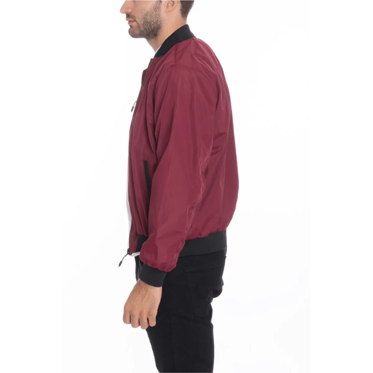 Burgundy Waterproof Windbreaker