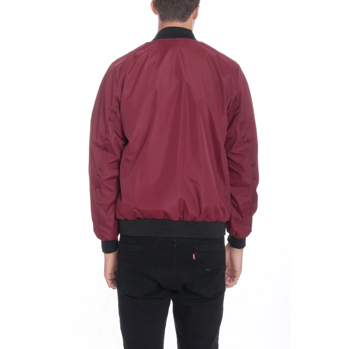 Burgundy Waterproof Windbreaker