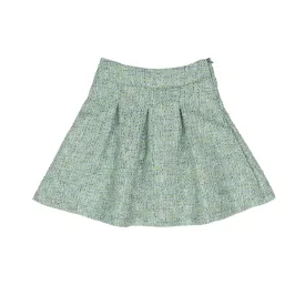 Cassidy Green Tweed Skirt