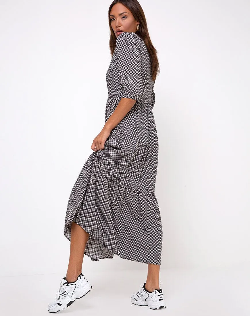 Ellery Maxi Dress in Check it Out Black