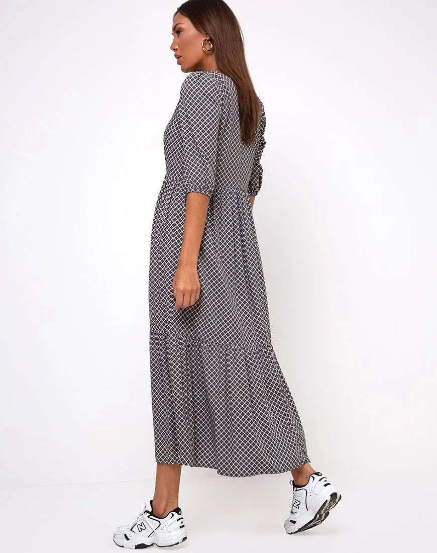 Ellery Maxi Dress in Check it Out Black