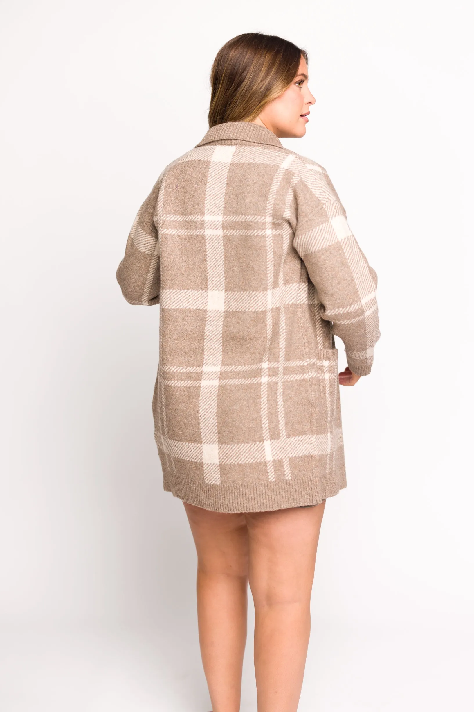 Emilia Oversize Cardi-Jacket in Mocha