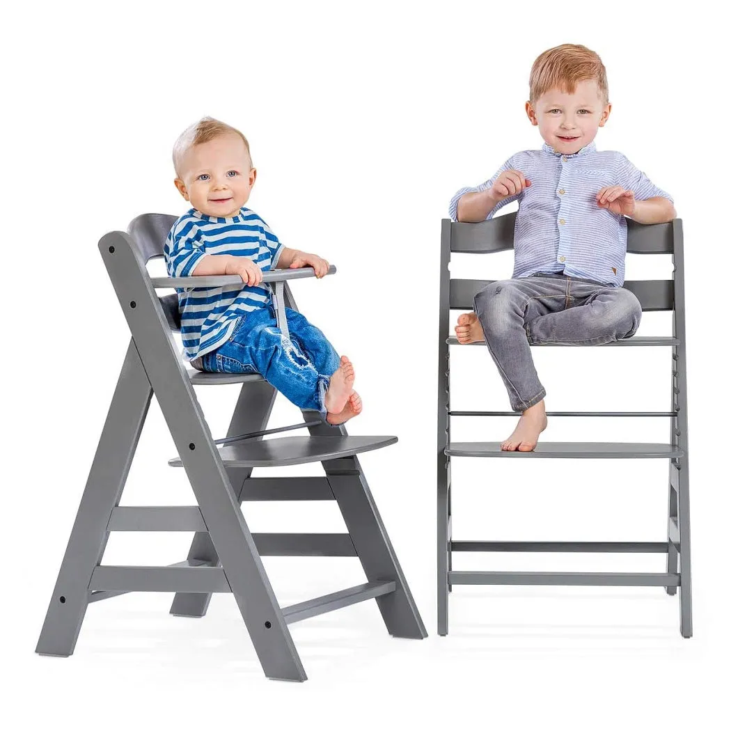 Hauck Alpha B Wooden Highchair (Grey)