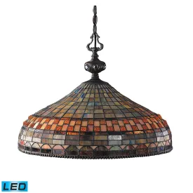 Jewelstone 20" 3 Light LED Chandelier in Classic Bronze