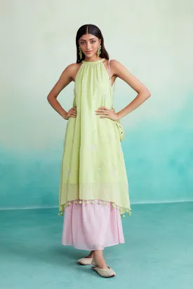 Limeade Kurta Skirt Set