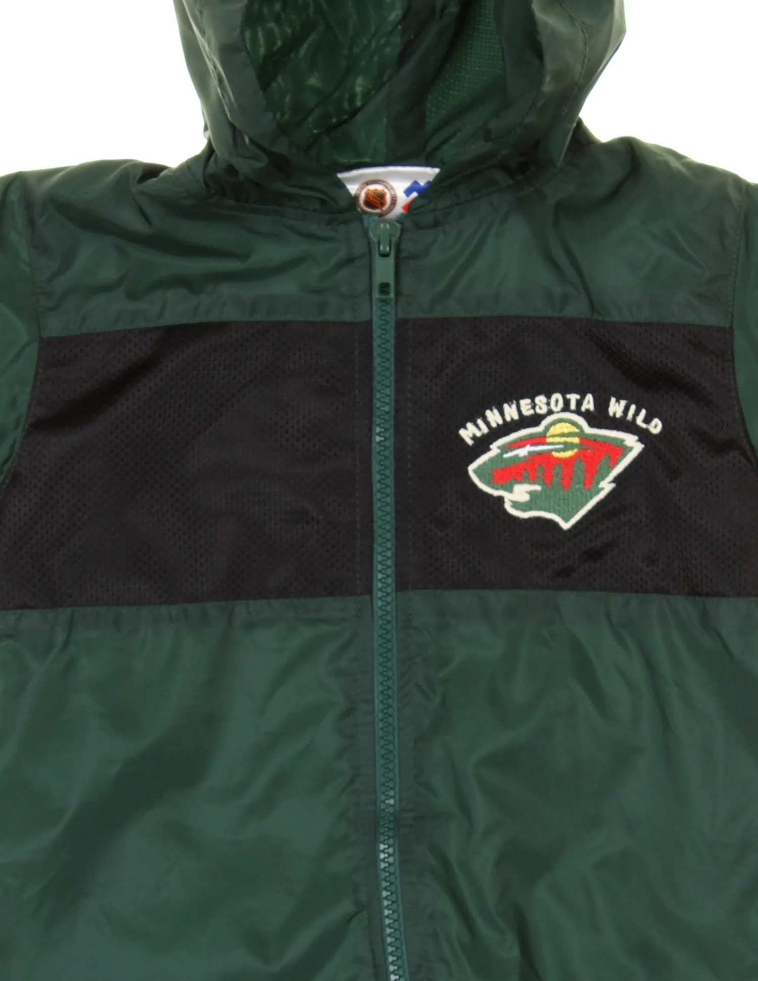 Minnesota Wild NHL Hockey Baby Infants Hooded Windbreaker Coverall, Green