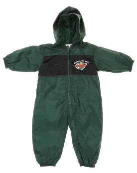 Minnesota Wild NHL Hockey Baby Infants Hooded Windbreaker Coverall, Green