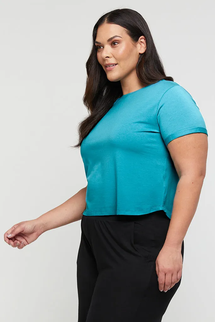 Shorter Bamboo Tee - Teal