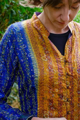 Silk Kantha Jacket | Skye | Small *SAMPLE*