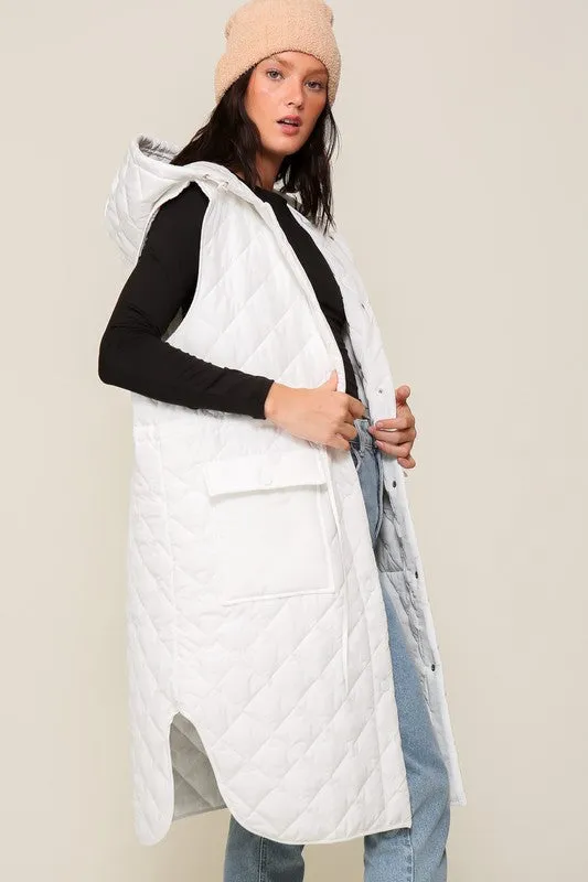 TEEK - Oversized Quilted Midi Jacket