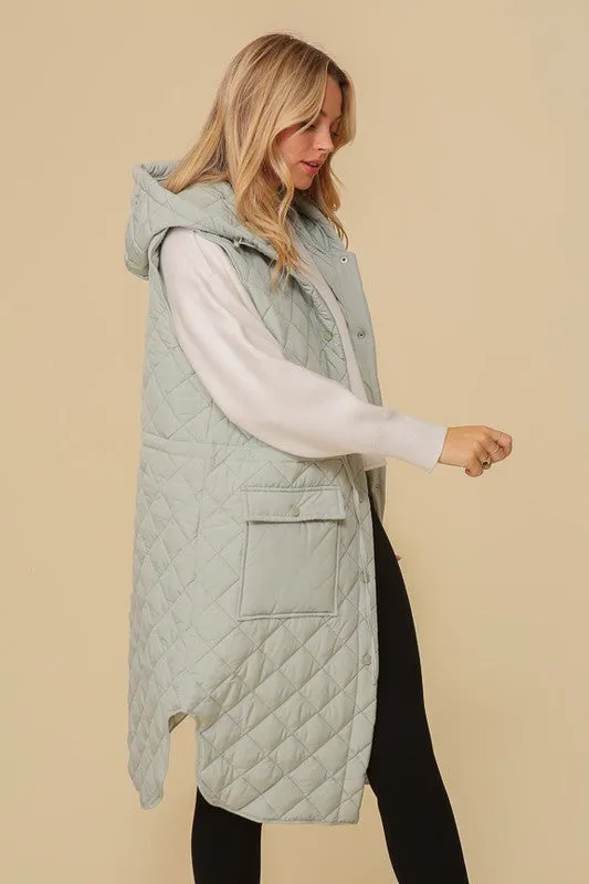 TEEK - Oversized Quilted Midi Jacket