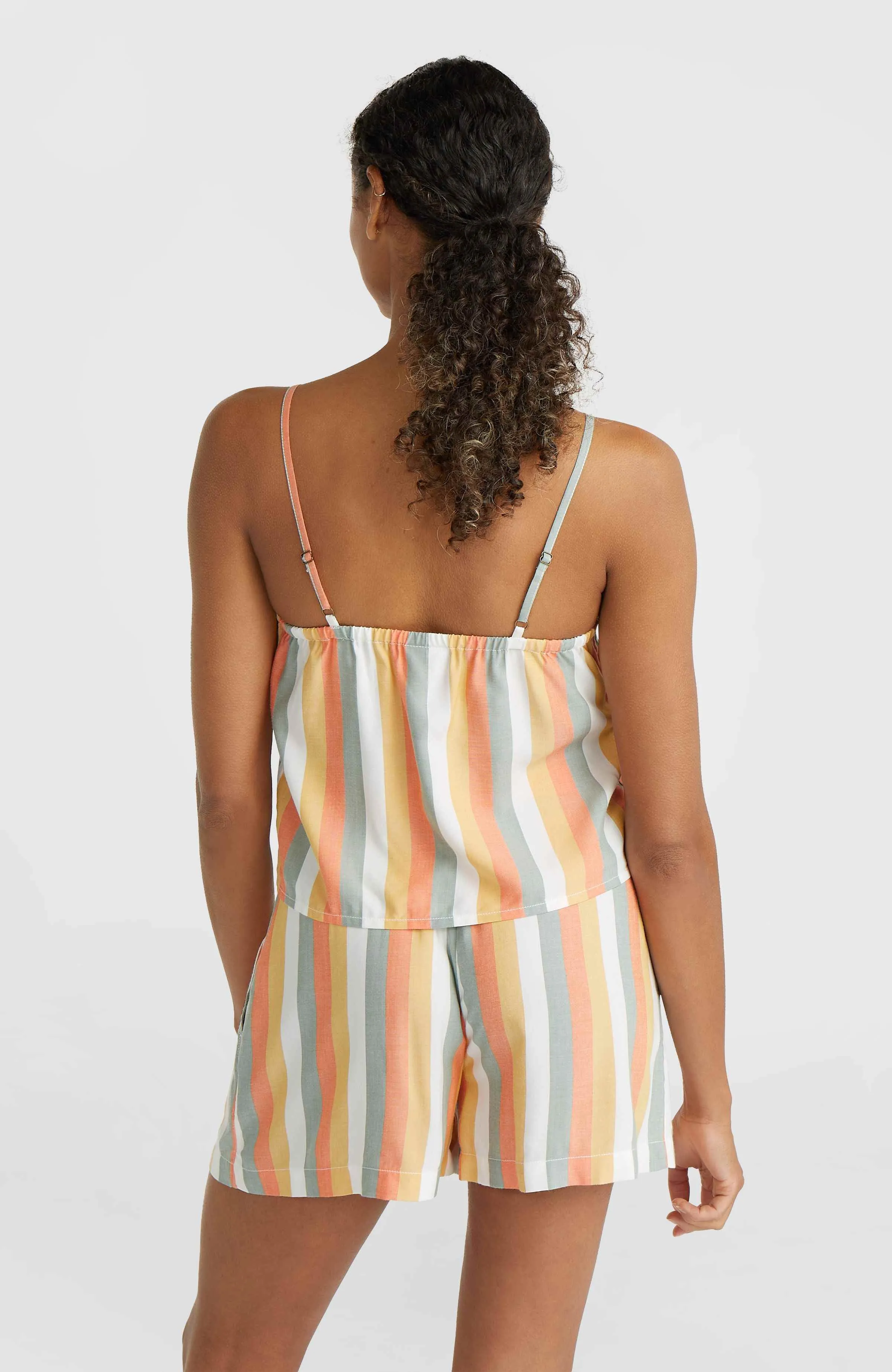 Tiare Woven Tank Top | Orange Multistripe