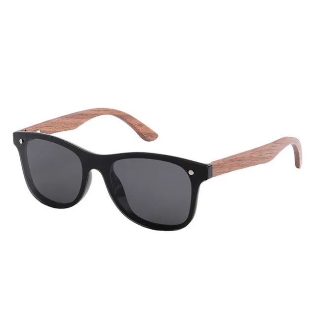 Trendy Girls Retro Wood Sunglasses