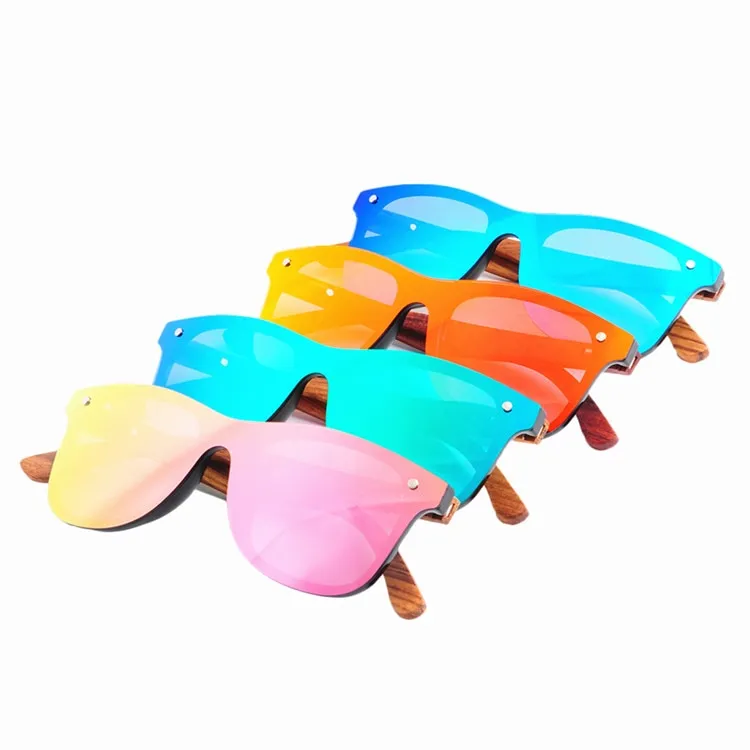 Trendy Girls Retro Wood Sunglasses