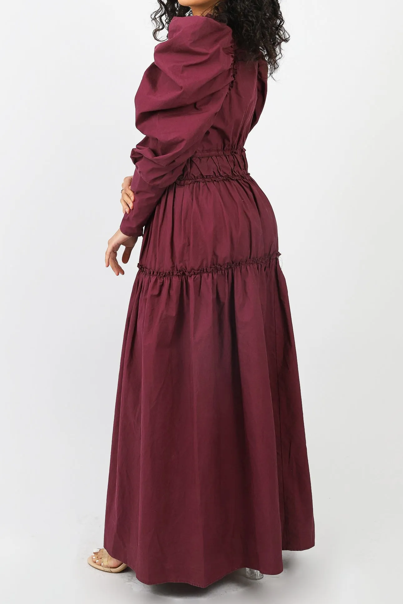 Voluminous Detailed Maxi Dress