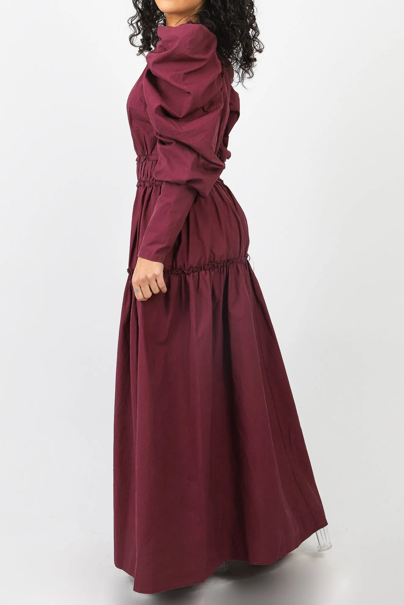 Voluminous Detailed Maxi Dress